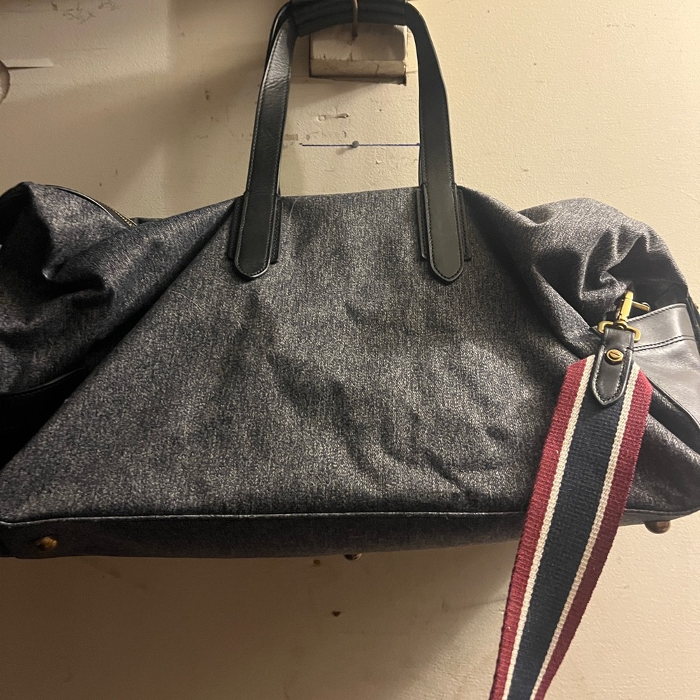 Stylish Black and Gray Weekender Bag|Jcrew